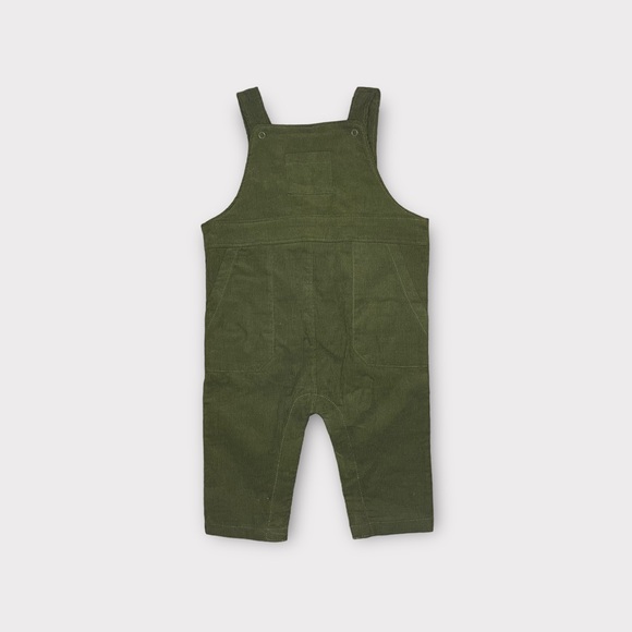 Angel Dear Other - Angel Dear Dark Green Corduroy Pocket Romper
